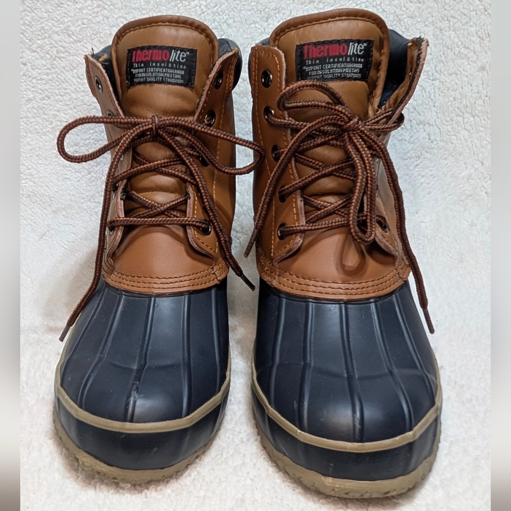 Thermolite Women's  Size 8 Waterproof Insulated Leather Duck Rain Boots